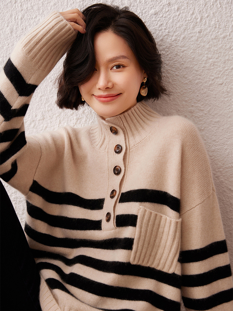 Cashmere Sweater Striped Sweater - Image 8