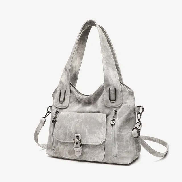 Large Capacity Casual Ladies Bag Crossbody Portable Gray - Shop at LoveMi
