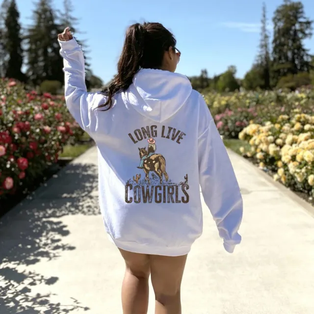 Women's Casual Back Printed Sweater White - Shop at LoveMi