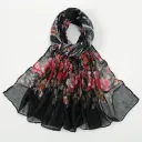 1 Black Red Flower