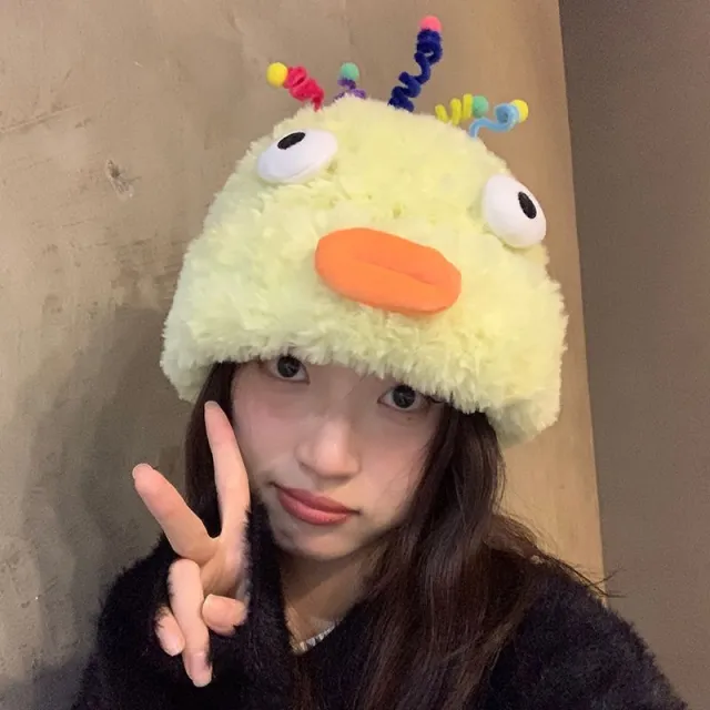 Plush Hat Cute Fleece lined Ear Protection Lemon - Shop at LoveMi