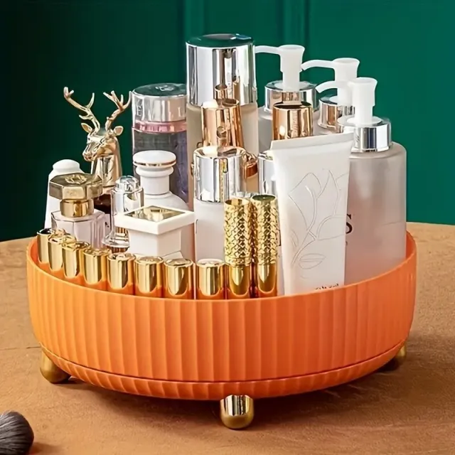 Plastic Cosmetics Rotating Storage Box Orange - Shop at LoveMi