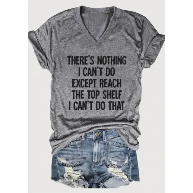 New Digital Printing European And American V neck Women's Short Sleeve Black - Shop at LoveMi