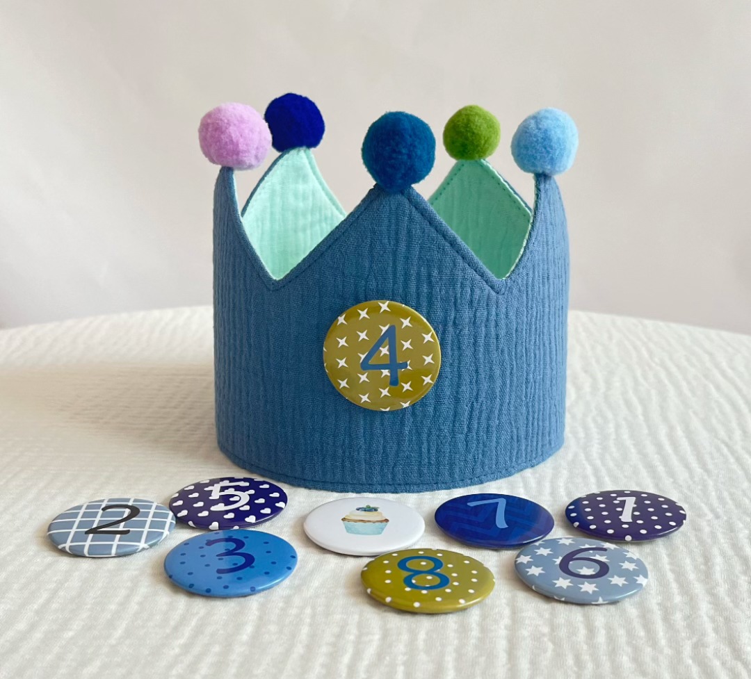 Blue Round Crown