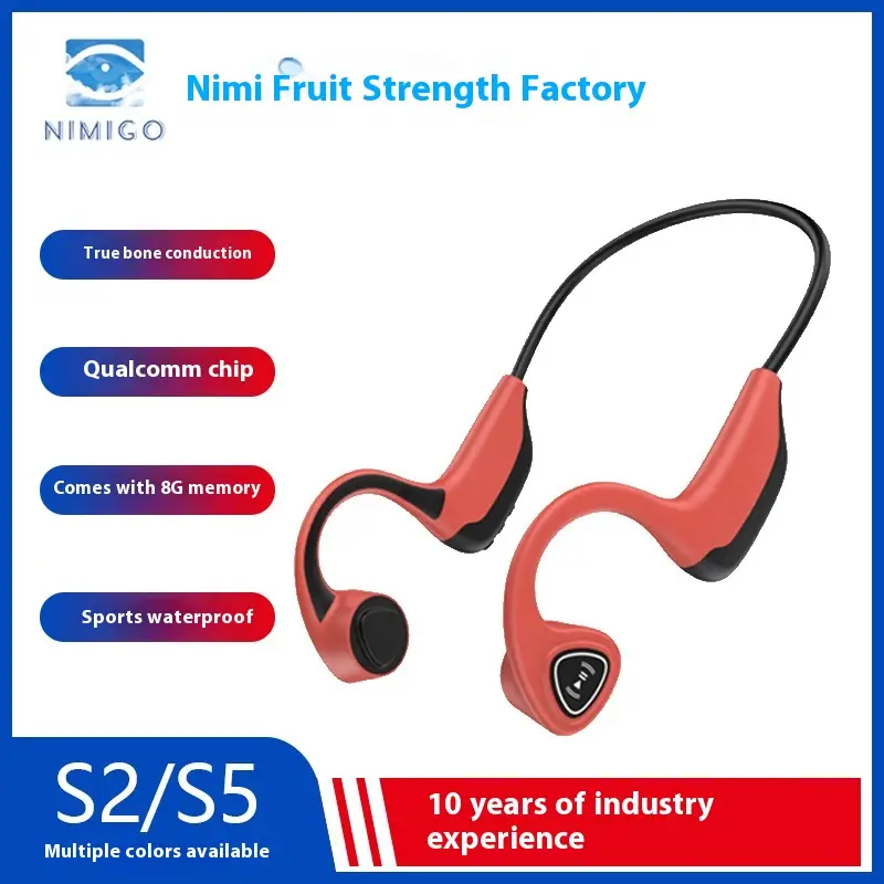 Comes With 8G Memory True Bone Conduction Sports Wireless Noise-reduction Bluetooth Headset
