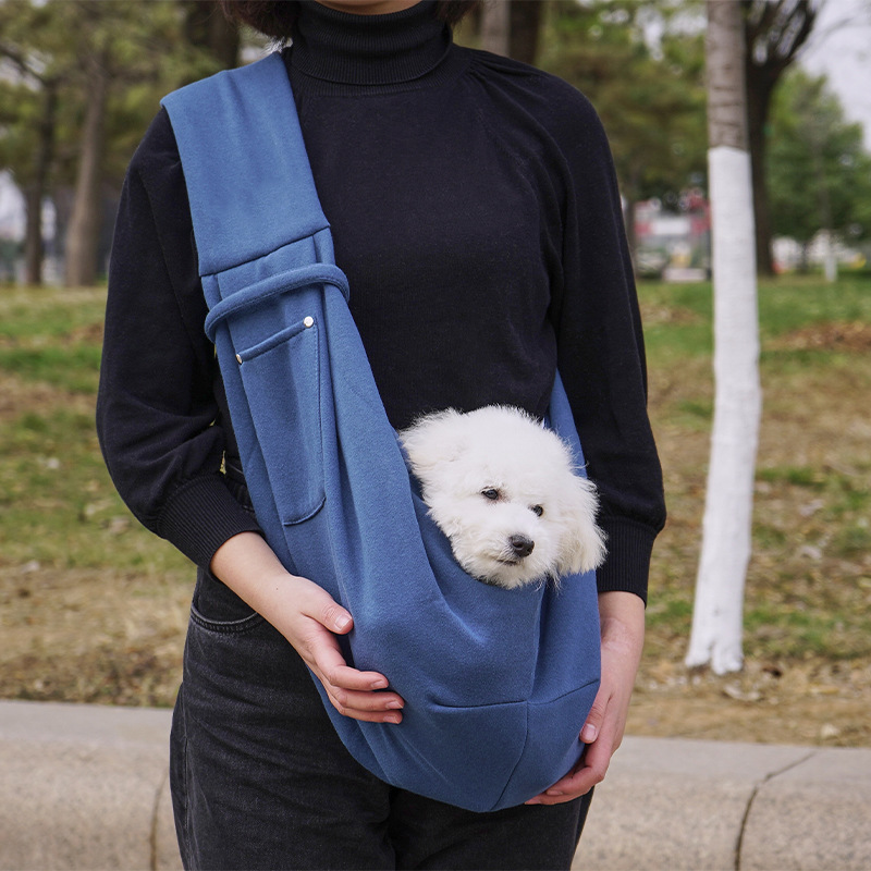 Polyester Pet Crossbody Bag With Pockets, Can Hold Up To 15 Jin