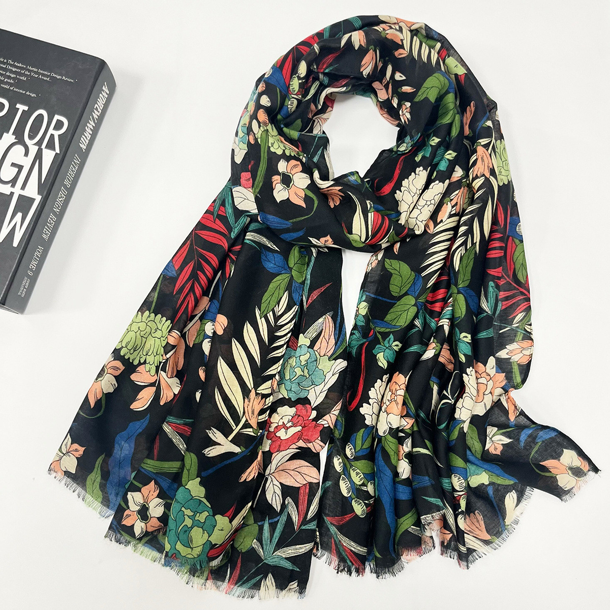 High-grade Shawl Ladies Tassel Printed Scarf