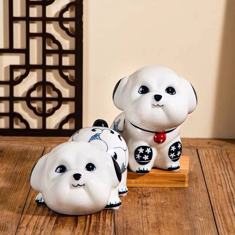 Creative And Cute Dog Figurine For The Living Room Wine Cabinet Or TV Stand