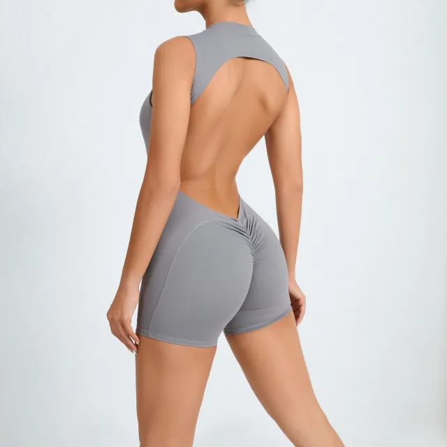Women's Beautiful Back Hollowed Out Jumpsuit Gray - Shop at LoveMi
