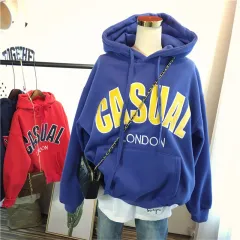 Women's Autumn And Winter Korean Style Students' Loose-fitting Coat - Blue - View 1