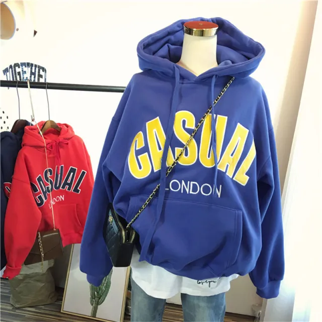 Women's Autumn And Winter Korean Style Students' Loose fitting Coat Sapphire Blue - Shop at LoveMi