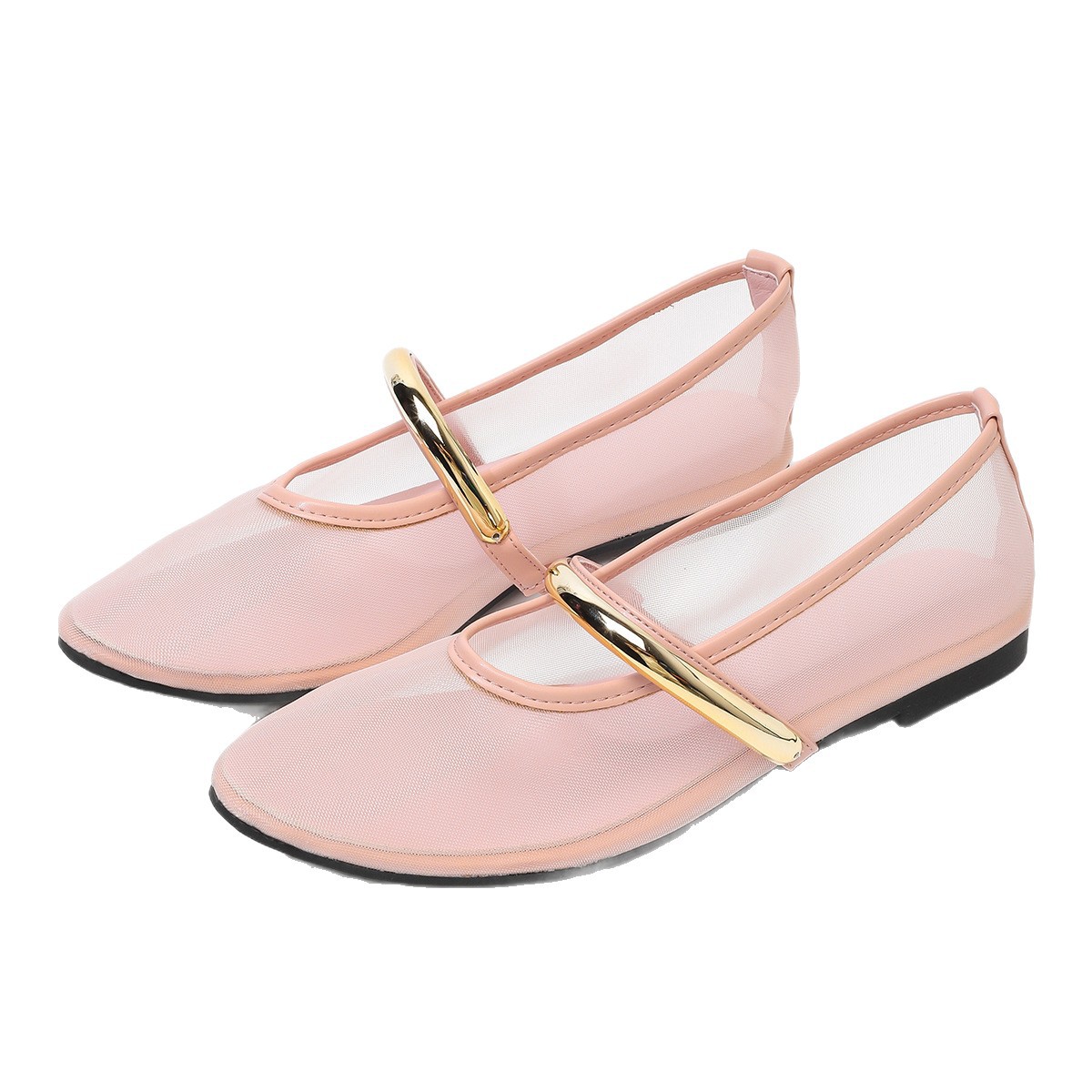 Mesh Strap Flat Shoes