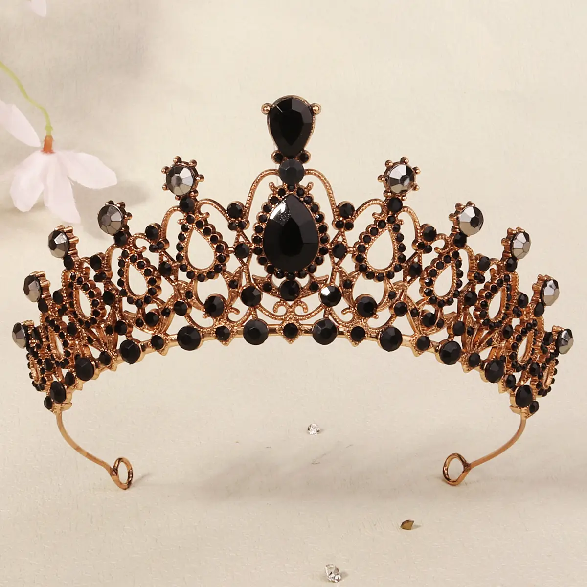 Dark High-end Alloy Rhinestone Crownstylish Headpiece