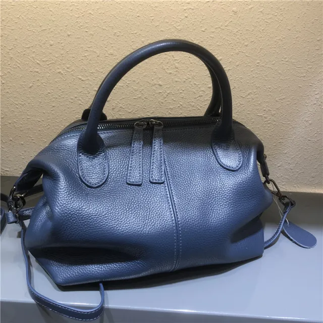 Top Layer Leather Women's Bag Crossbody Blue - Shop at LoveMi