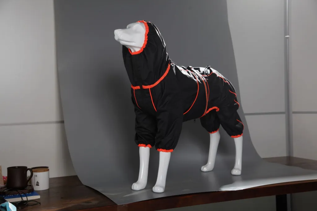 Dog Shell Jacket Cotton-padded Clothes Warm Thickened - Black