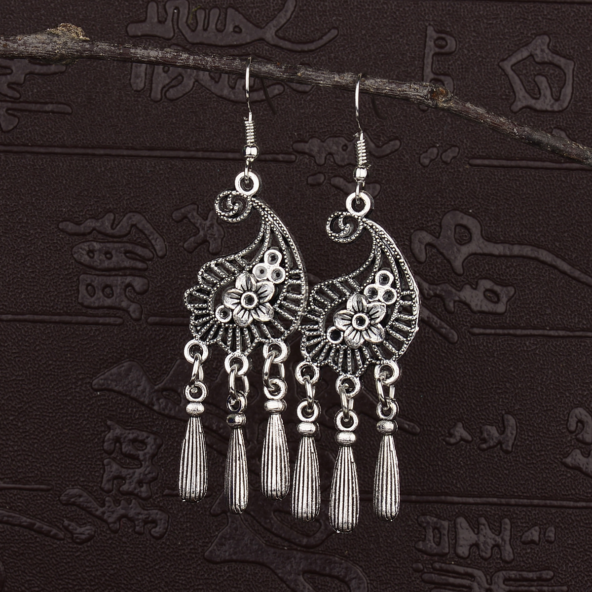 Bohemian Style Minority Yunnan Miao Style Peacock Flower Totem Leaves