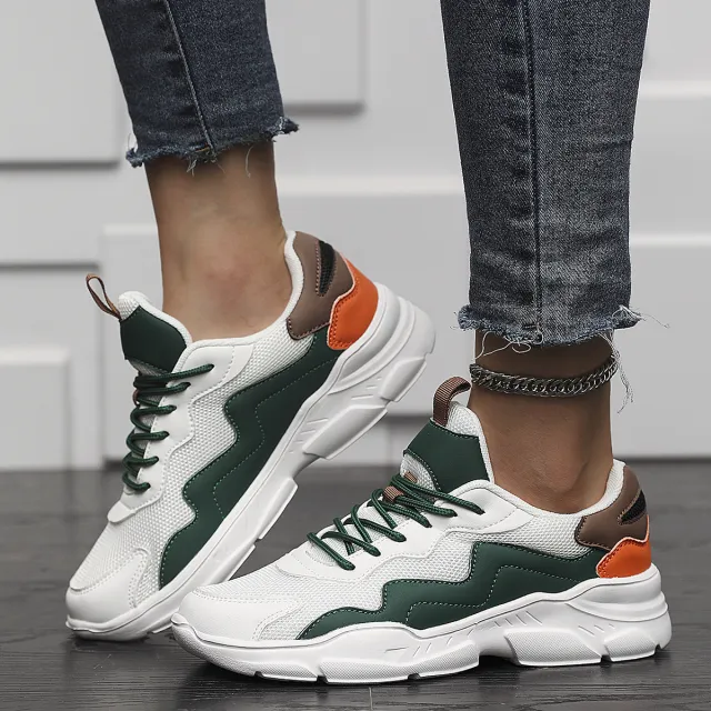 Leisure Sports Shoes With Breathable Mesh Surface Green - Shop at LoveMi