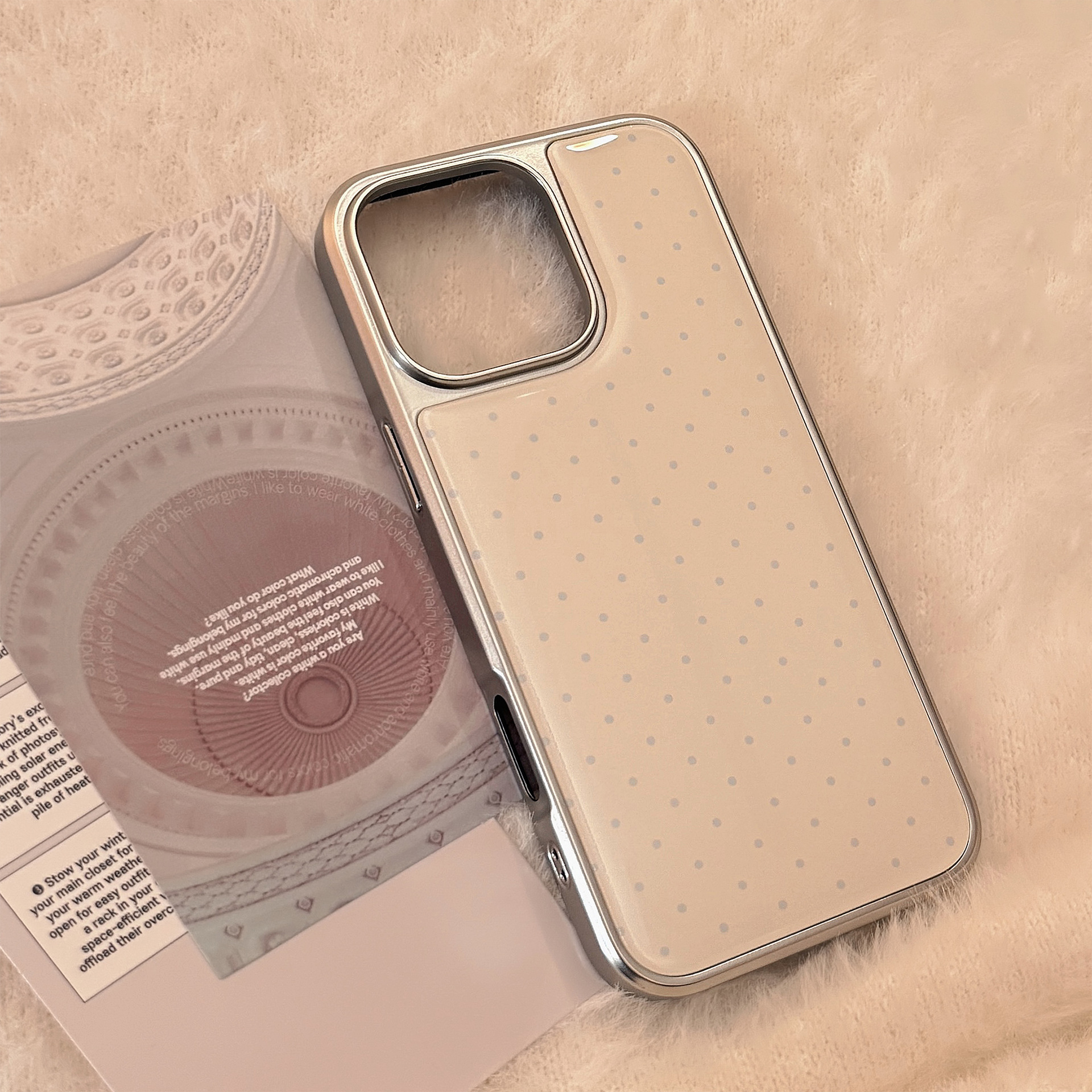 Electroplated Ins Minimalist Polka Dot Phone Case