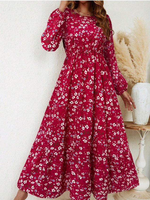 Vintage Print Long-sleeve Dress 27 80e240b6 180c 4c0f a6c1 feaeaf459bdf