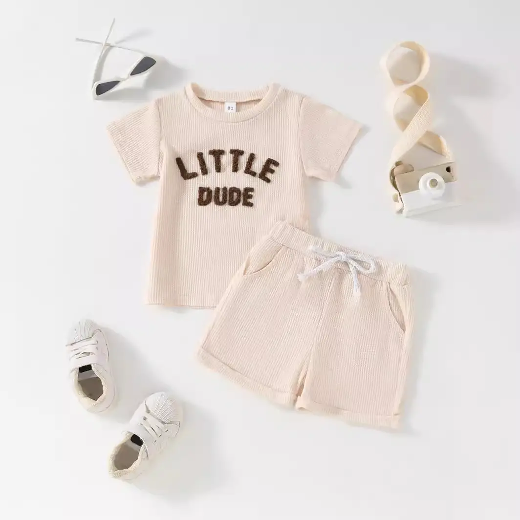 Baby Boy Short Sleeve Shorts Two-piece Set Casual And Comfortable Suit