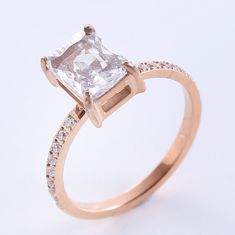 Women's Retro Design Square Ring Special-interest Design