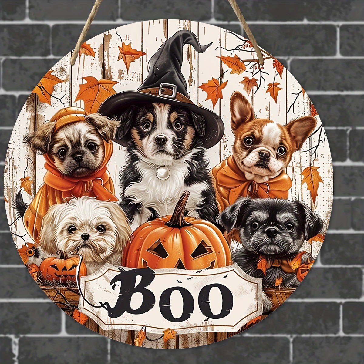 Title 3, Halloween Wooden Doorplate Home Decoration