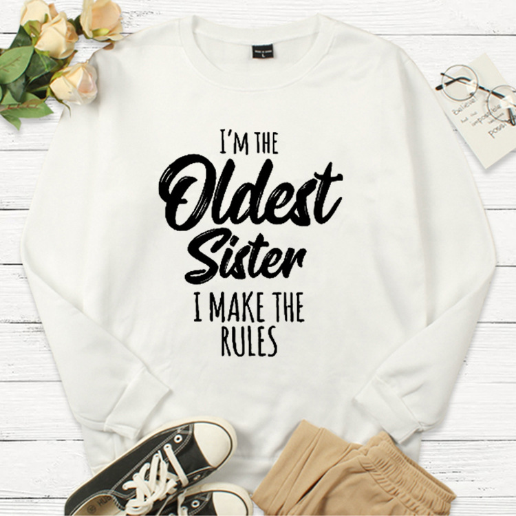 Letter Pattern Men's Women's Pullover