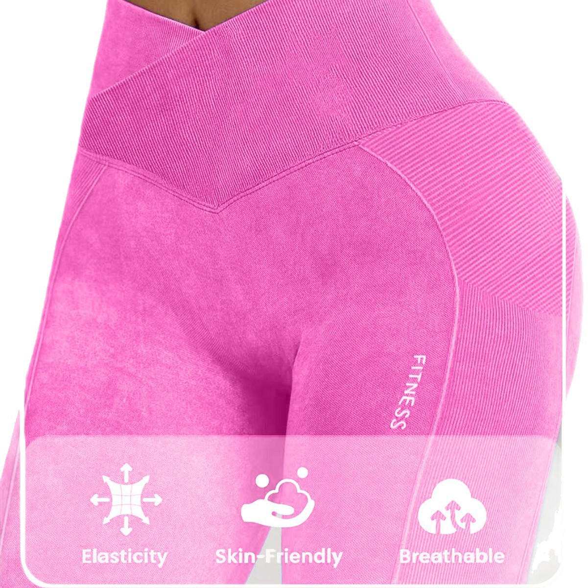 Seamless Sand-Washed High-Waisted Butt-Lifting Tight Yoga Pants 5
