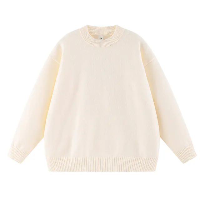 Women's Autumn And Winter Solid Color Loose Sweater Apricot - Shop at LoveMi