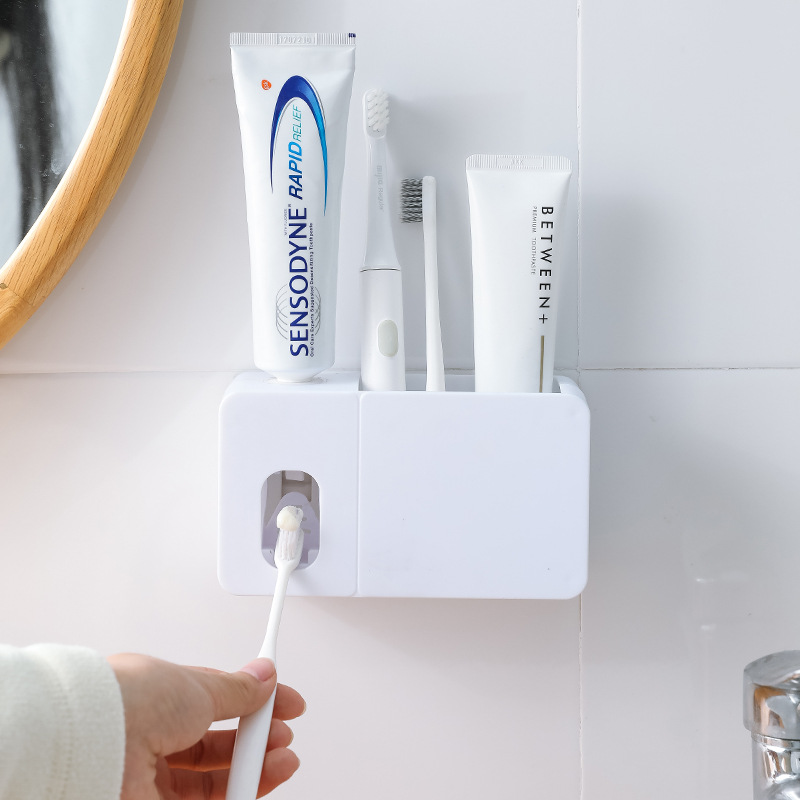 Toothbrush Rack Wall-mounted Punch-free Squeezing Machine
