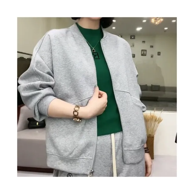 Short All match Leisure Plus Size Baseball Shirt Gray - Shop at LoveMi