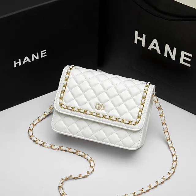 All matching One Shoulder New Trendy Classic Style Rhombus Chain Bag White - Shop at LoveMi