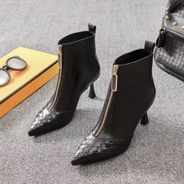 Pointed Toe Stiletto Heel Ankle Boots For Women Black - Shop at LoveMi
