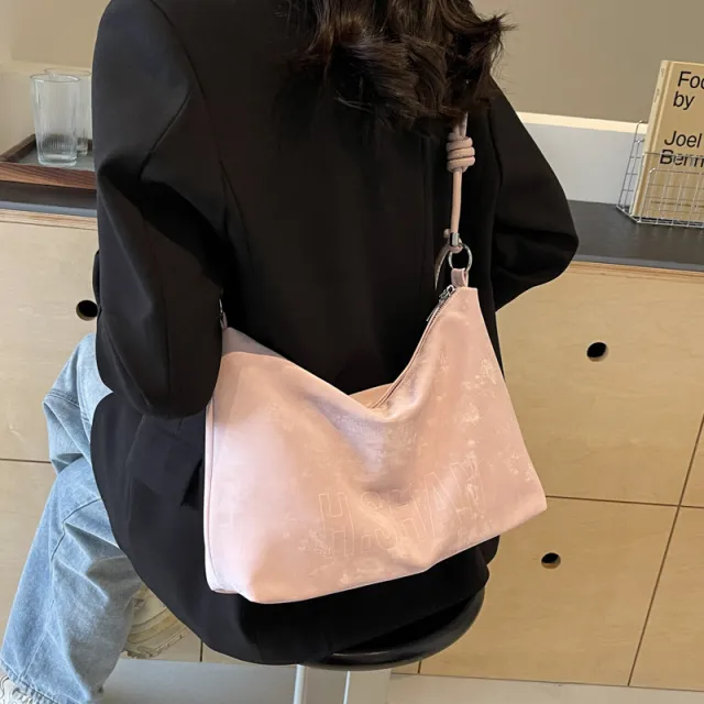 Autumn And Winter Crossbody Large capacity Bucket Bag Fashion All match High Sense Purple - Shop at LoveMi