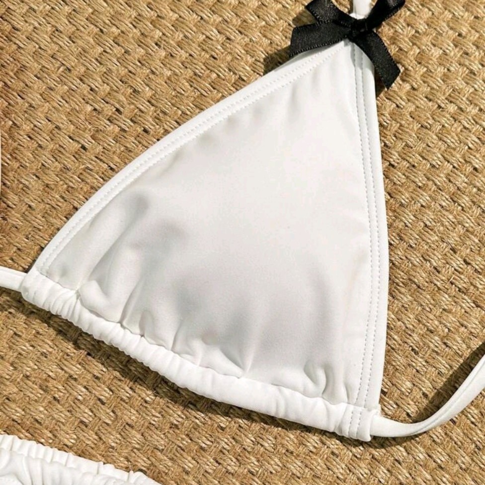 Cute Simple Women's Swimsuit Bow