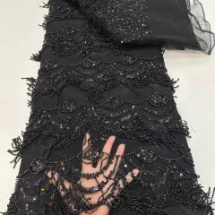 Tassel Bead Tube Lace Fabric Wedding Dress - 6Color - View 1