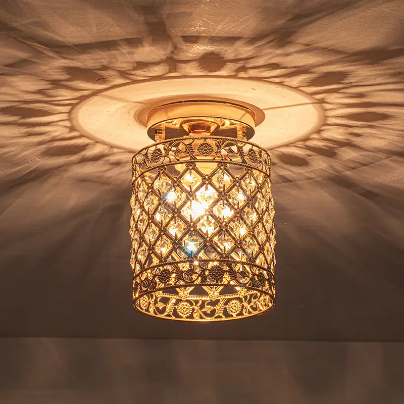 Small Crystal Ceiling Light For Hallways Corridors Entryways And Balconies