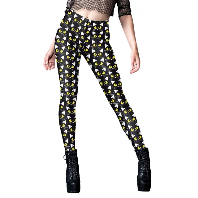 Women's Halloween Skull Pattern Digital Print Yoga Pants B416 1040 - Shop at LoveMi