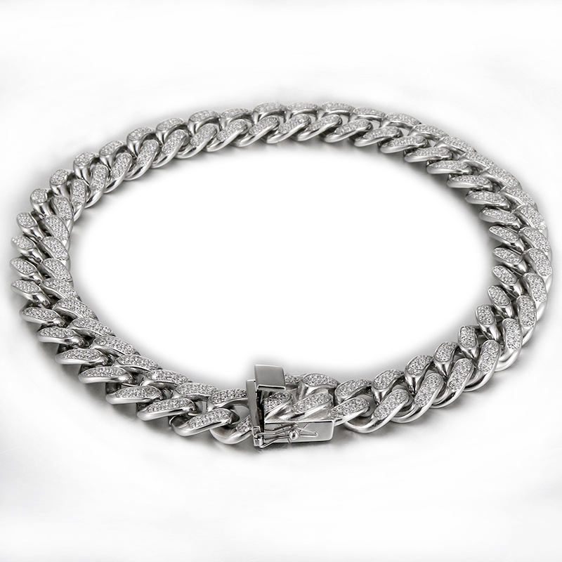 Hip-hop Chunky Titanium Steel Necklace For Men 4