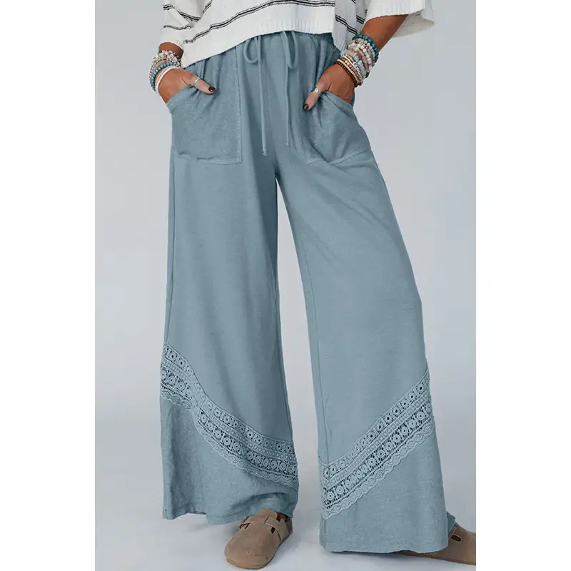 Women's All-match Lace Crocheted Wide-leg Pants