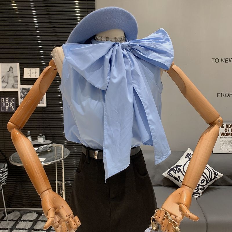 Light-luxury Chic Niche Round-neck Sleeveless Top With Tie-up Bow Detail 18 813b79da 393e 4098 844a 0c17270652f6