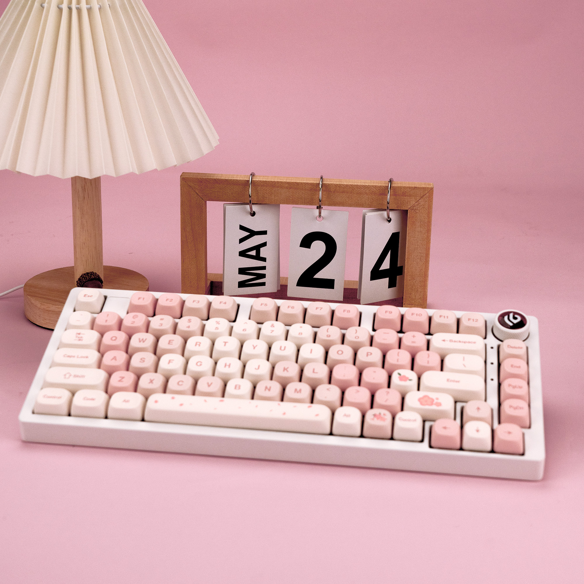 Title 4, Cherry BlossomTheme Full Set Key Cap PTB Five-s...