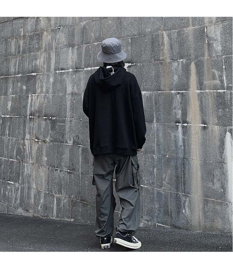 Title 6, Loose casual cotton hooded sweatshirt