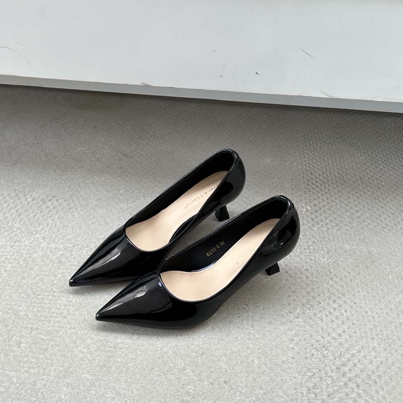 Spring And Autumn Pumps Tight Shallow Mouth All-Match Pointed Stiletto Heel