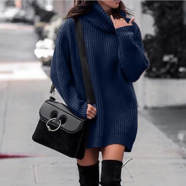 Fashionable Knitted Dress Sweaters Women's Clothing Blue - Shop at LoveMi