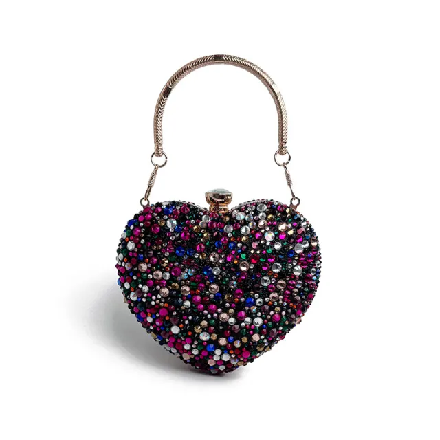 Fashion Chain Diamond encrusted Shoulder Crossbody Handbag Rainbow - Shop at LoveMi