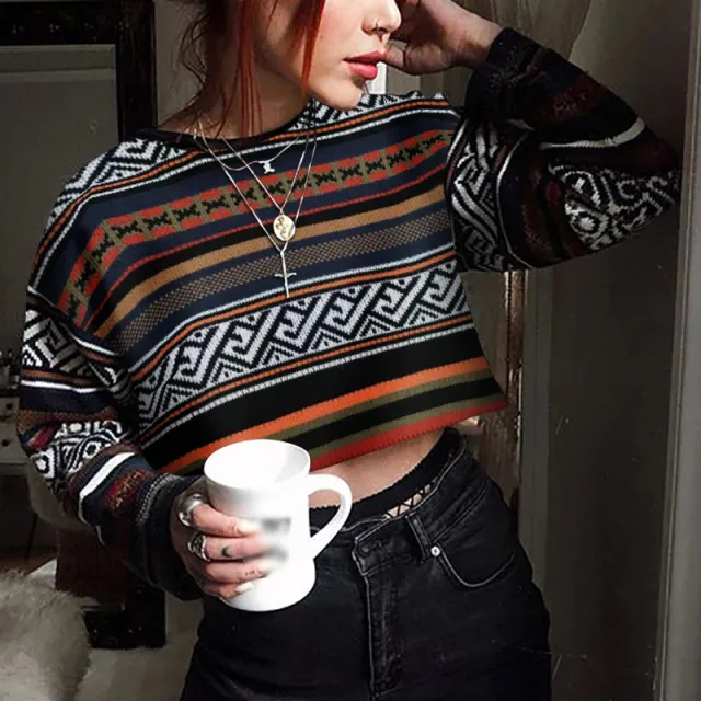 Color Matching Personality Sweater Women's Fall Winter Fashion Top - Shop at LoveMi