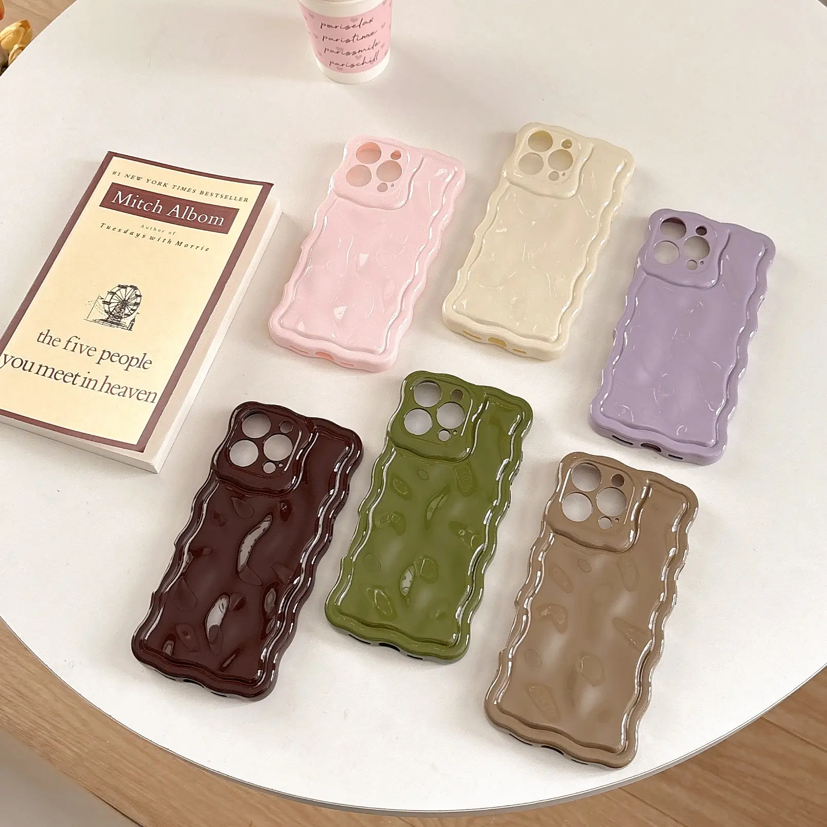 Simple Solid Color Water Ripple Phone Case