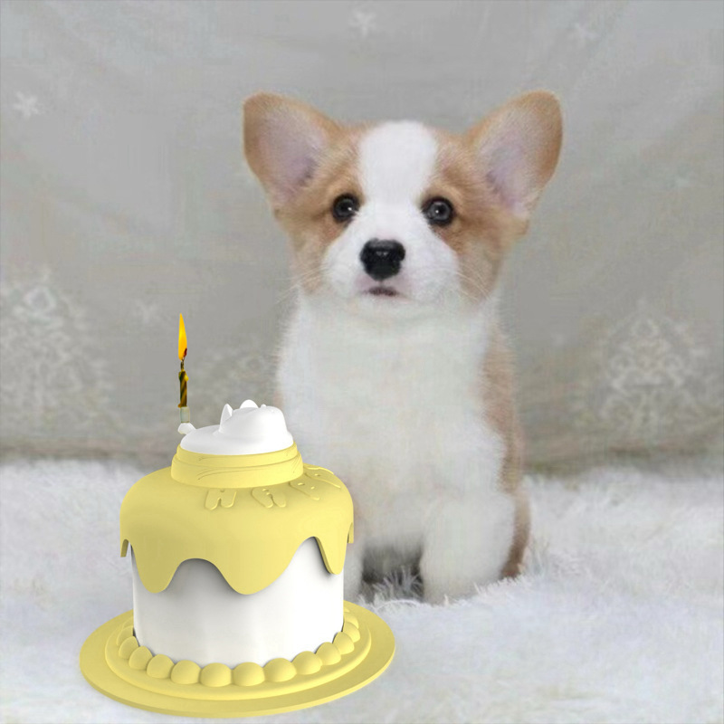 Dog Yellow Cake Bowl