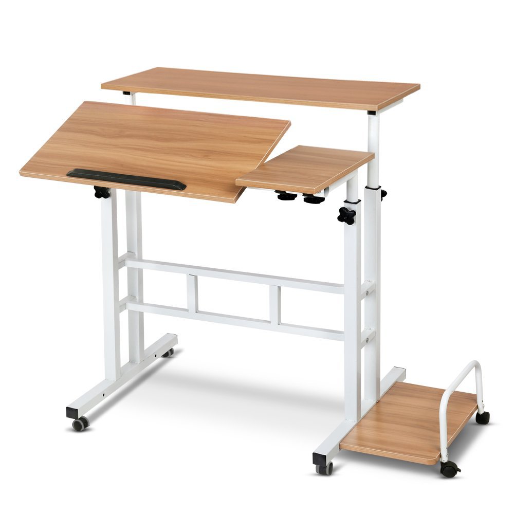 Mobile Computer Lifting Foldable Standing Desk Bedroom Bedside Desk Single Small Table - Image 2